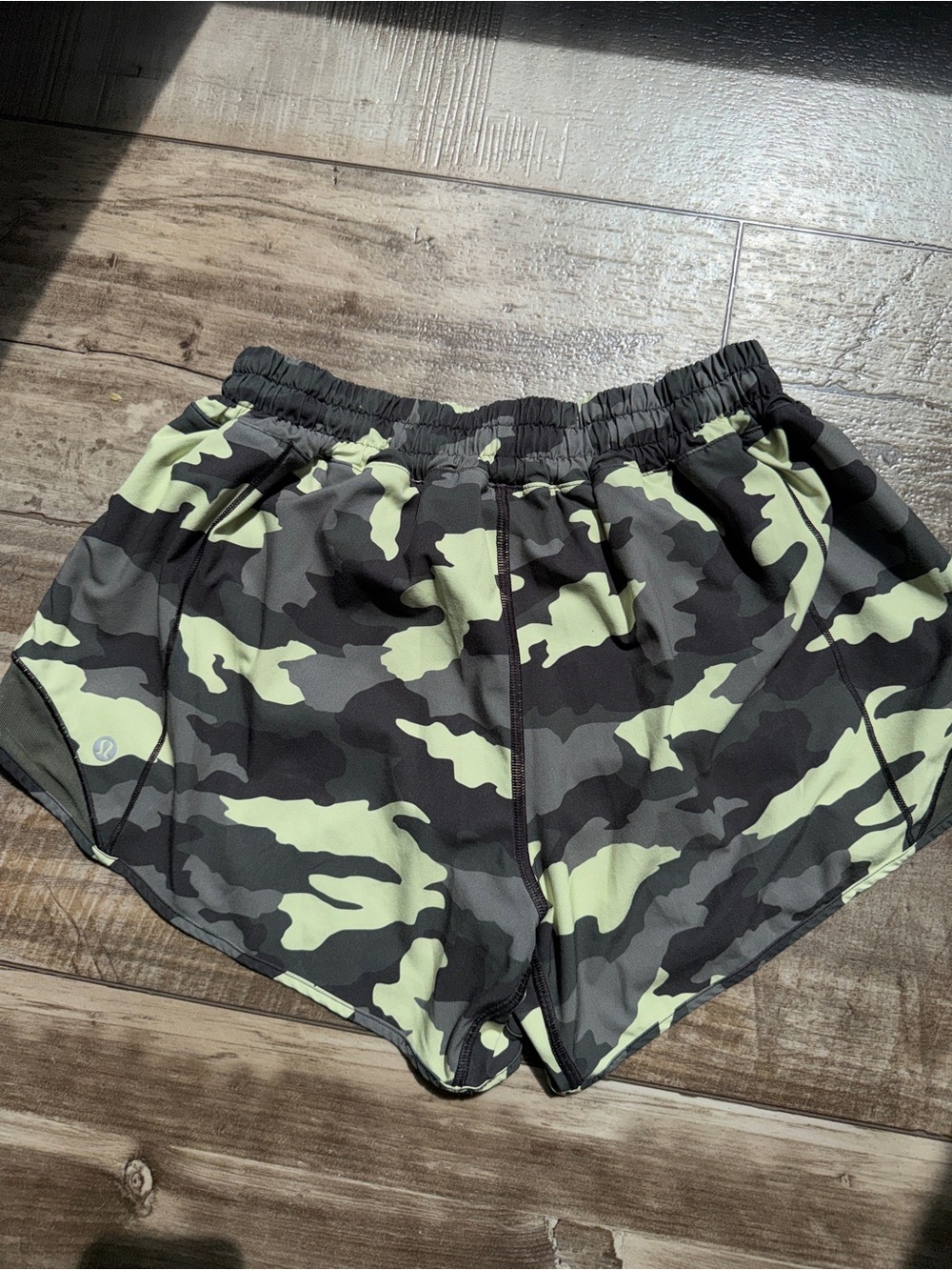 lululemon athletica Camo Athletic Shorts - Light Green/Black